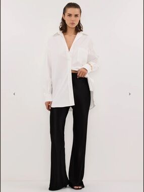 Dissh Nikki Black Satin Bias Pants Size 2